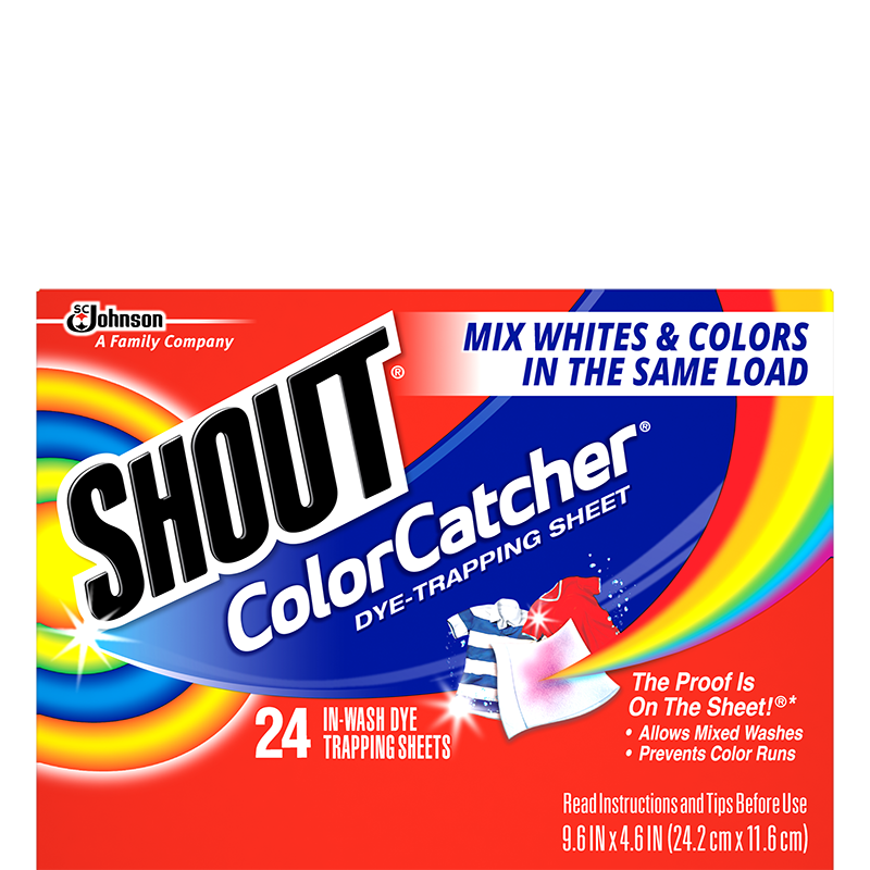 Front of box of Shout color catchers